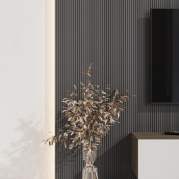 Стеновая квадратная панель Полосы Графит