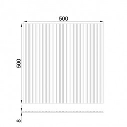 Стеновая квадратная панель Полосы Графит