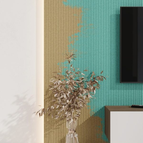 Стеновая квадратная панель Полосы под покраску бежевый Ликорн 