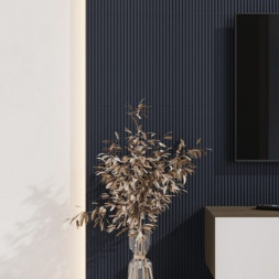 Стеновая квадратная панель Полосы Темно-синий