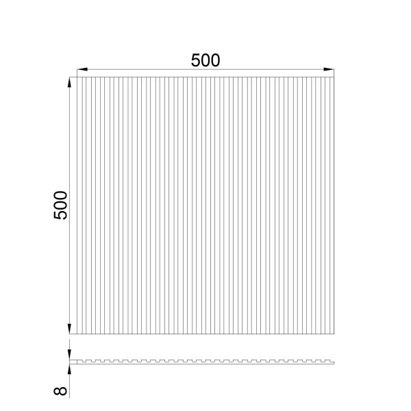 Стеновая квадратная панель Полосы Темно-синий Ликорн 