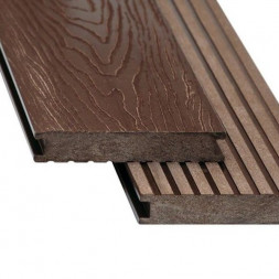 Террасная доска цвет Махагон Коллекция Solid Colorite Woodvex