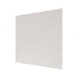 Стеновая квадратная панель Круги Белый