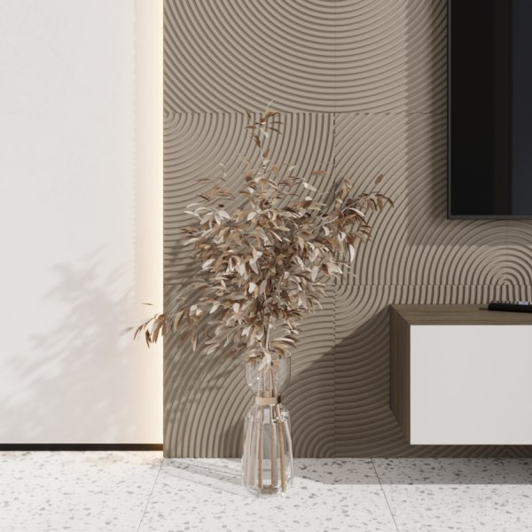 Стеновая квадратная панель Круги Латте Ликорн 