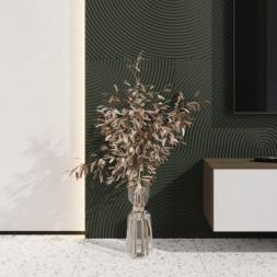 Стеновая квадратная панель Круги Олива