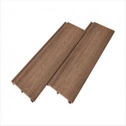 Фасадная панель цвет Красное дерево 3м Коллекция Tehno Amarant 3D ТехноДПК