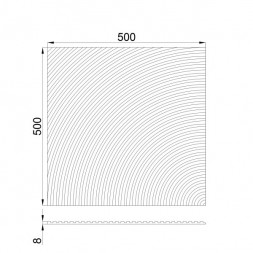 Стеновая квадратная панель Круги Фисташка