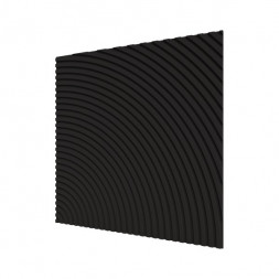 Стеновая квадратная панель Круги Черный