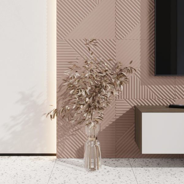 Стеновая квадратная панель Пирамида Лиловая Ликорн 