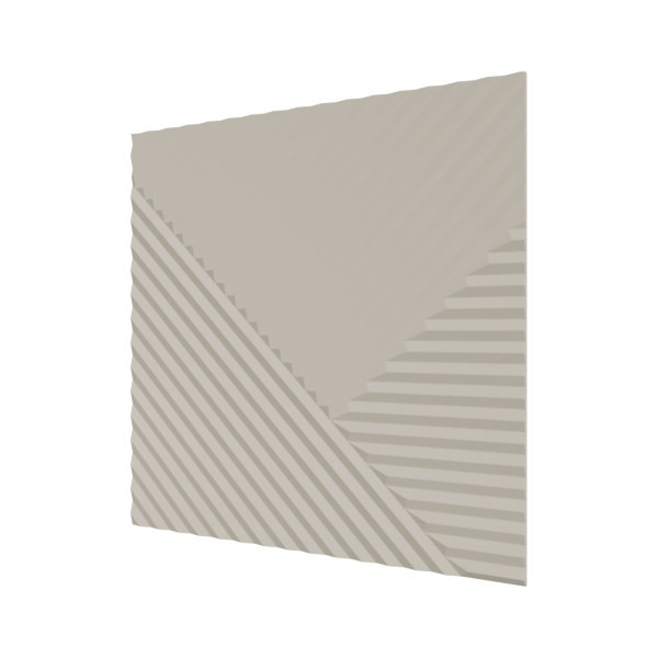 Стеновая квадратная панель Пирамида Слоновая кость Ликорн 