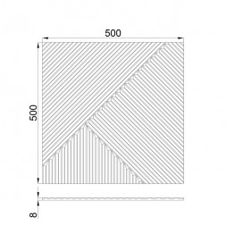 Стеновая квадратная панель Пирамида Фисташка
