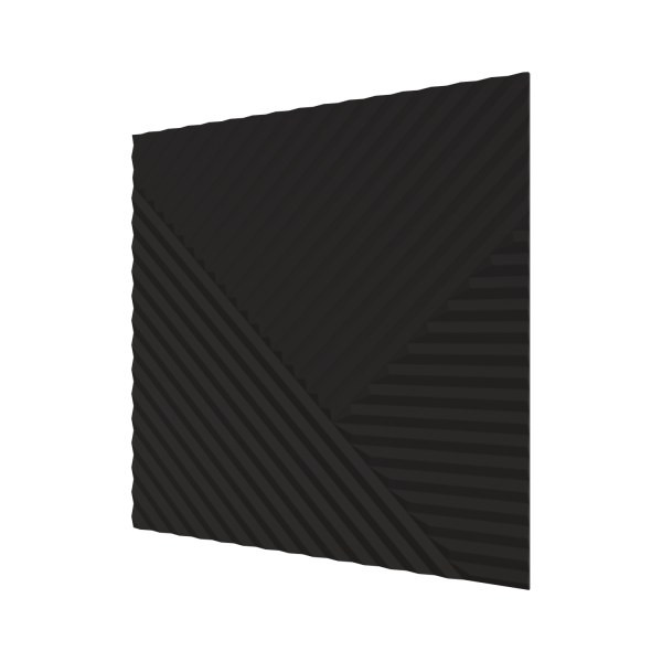 Стеновая квадратная панель Пирамида Черная Ликорн 