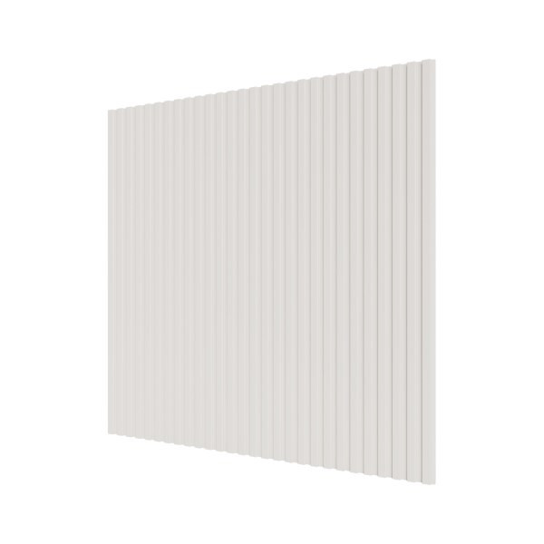 Стеновая квадратная панель Полосы Белый Ликорн 